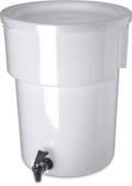 White 5 Gallon Polyethylene Beverage Dispenser K9747