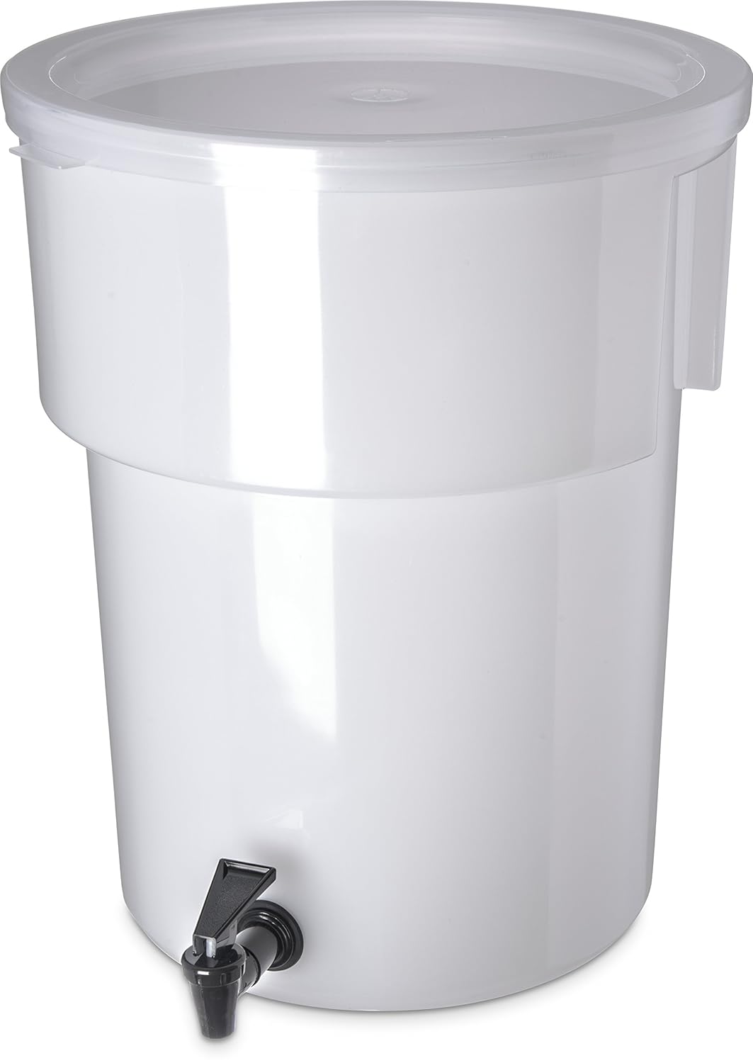 White 5 Gallon Polyethylene Beverage Dispenser K9747