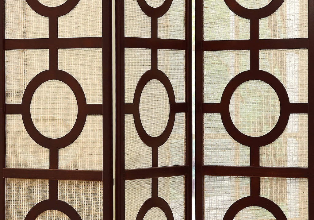 3 Panel Folding Screen Cappuccino P595137