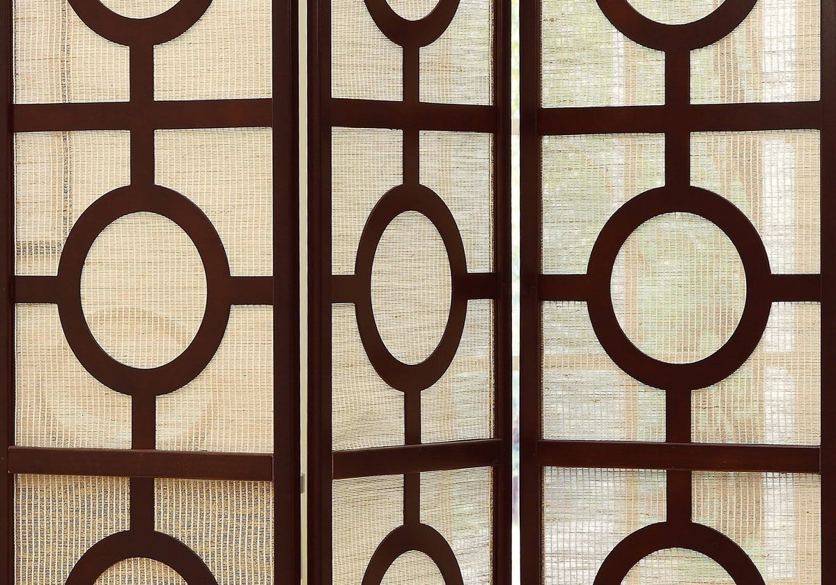 3 Panel Folding Screen Cappuccino P595137