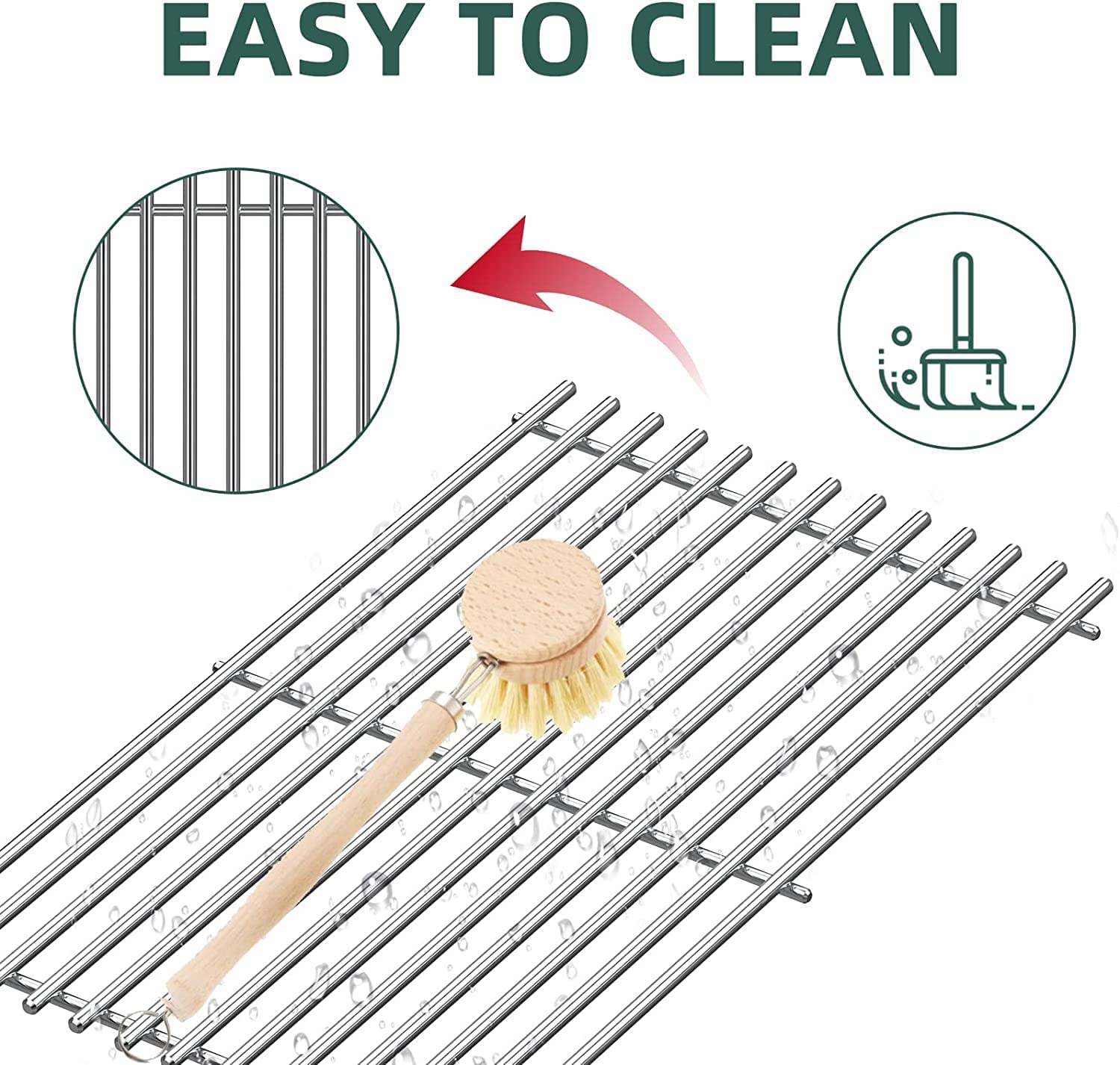 Porcelain-Enameled Cooking Grid Grates Replacement for Charbroil 3 Burner Z66342