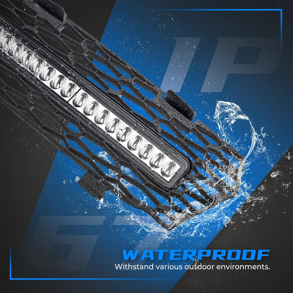 Front Grille Mesh with LED Light Bar S336378
