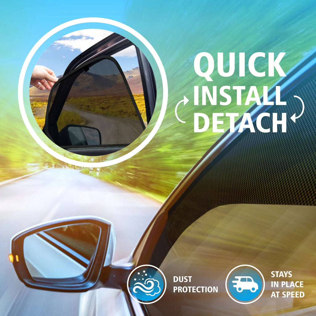 Magnetic Car Window Sunshade 4 Pc. Set Q548101
