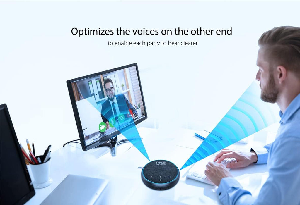 Bluetooth Conference Speaker with USB-C and Aux Cables J2135