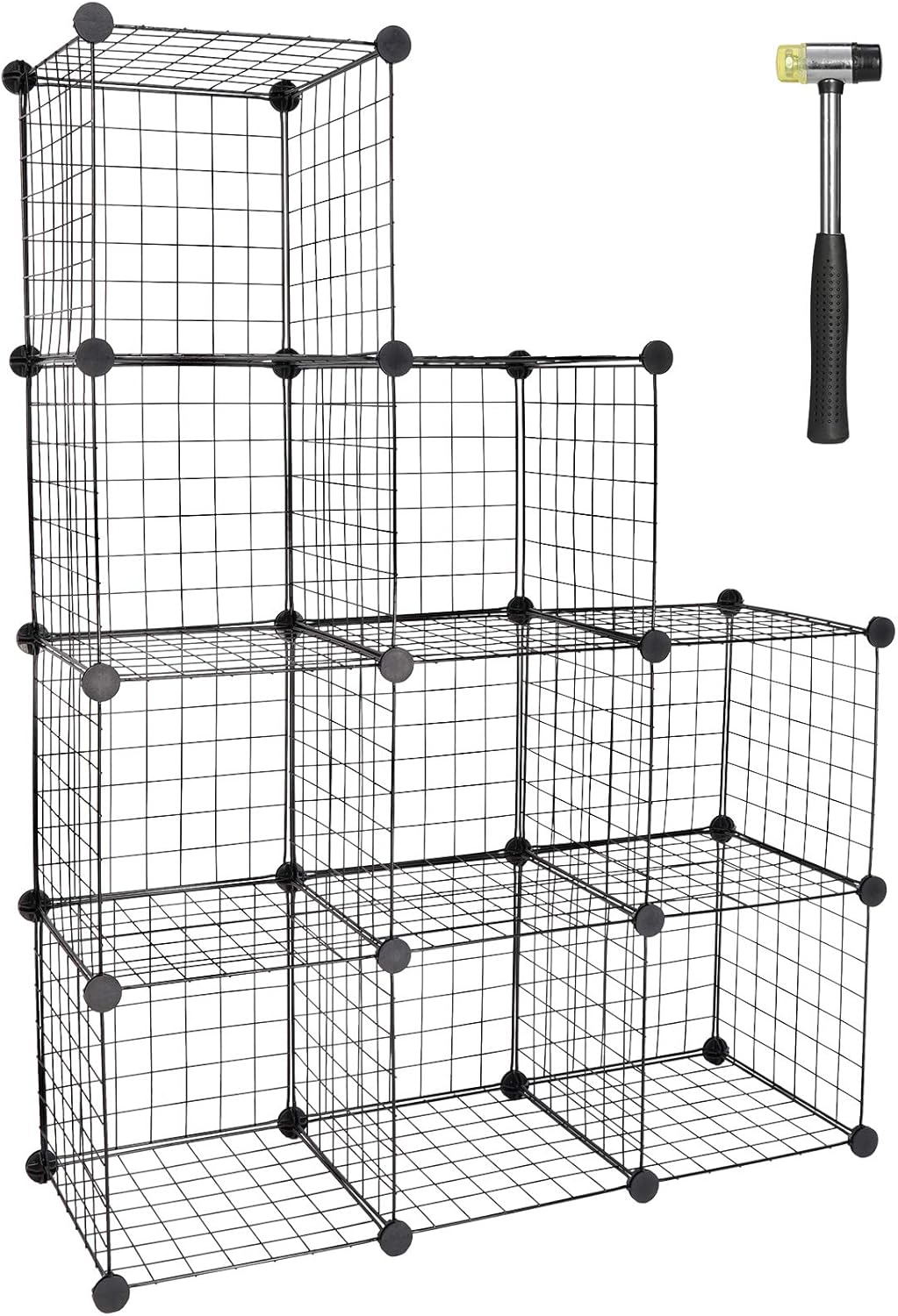 16-Cube Modular Wire Cube Storage Organizer, Black Q751