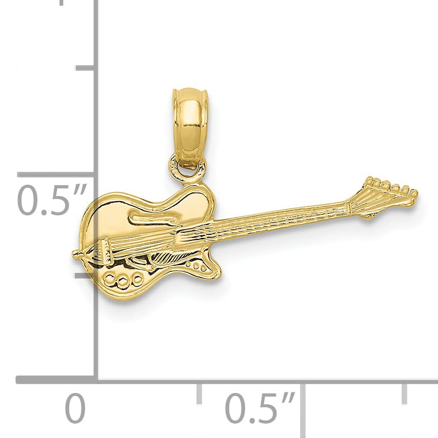 10K Yellow Gold Electric Guitar Pendant D794058