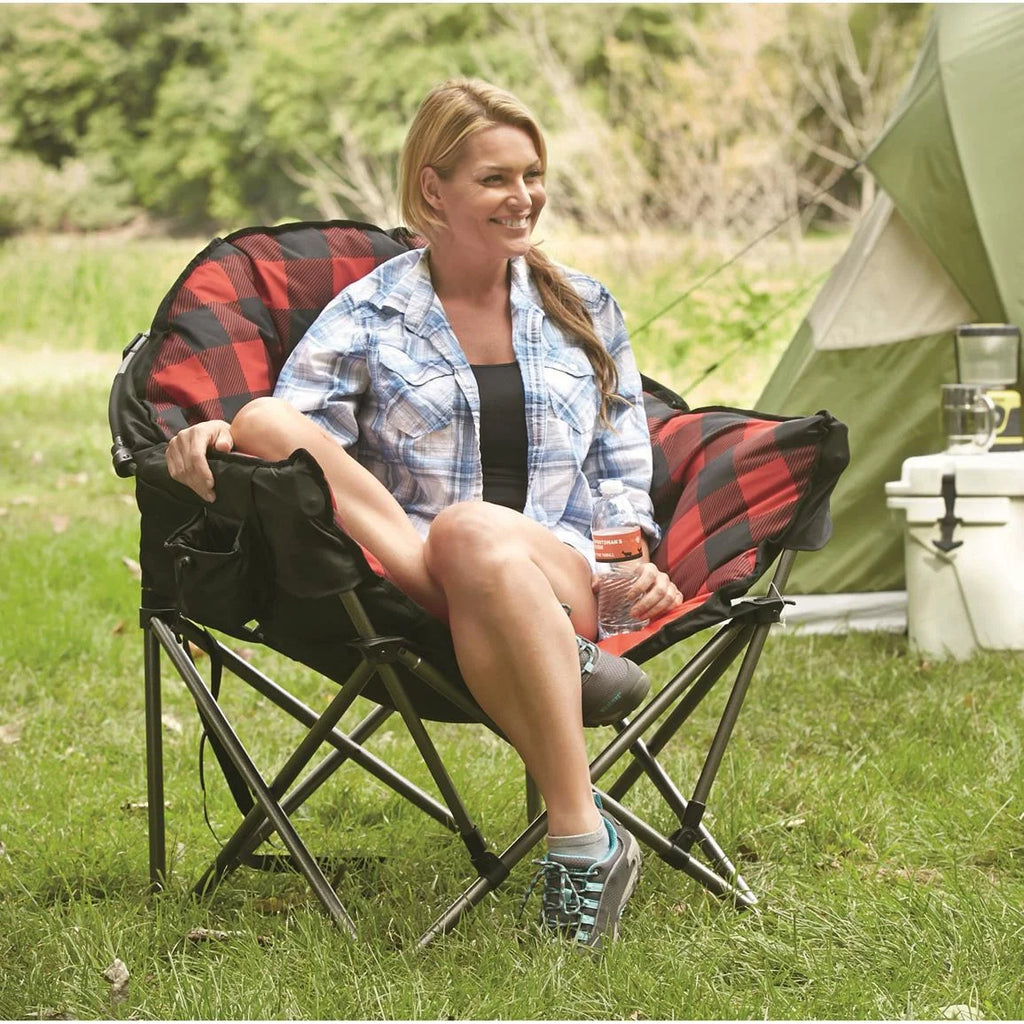 Oversized Folding Camping Chair with Padded Seats, 500-lb. Capacity V73688