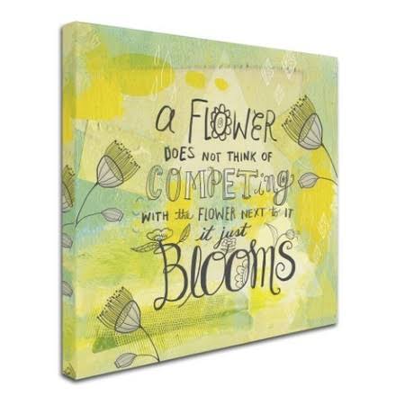 Blooms Quote 35x35-Inch X142391