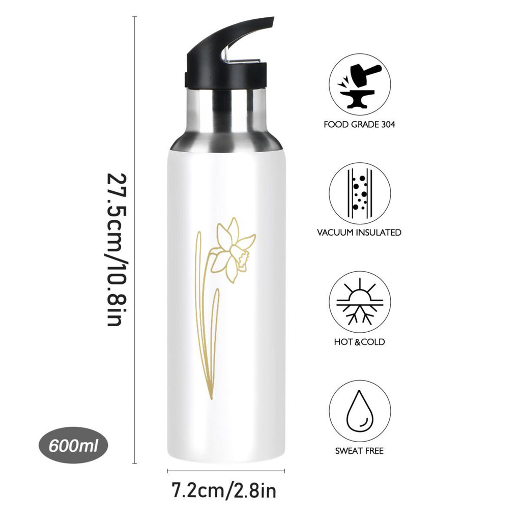 Stainless Steel Insulated Water Bottle with Straw Lid O127