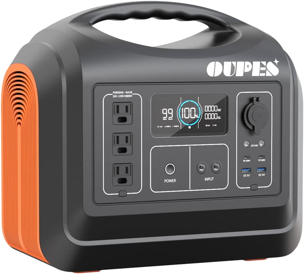 1200W 992Wh Portable Power Station LiFePO4 Battery with 2 X100W Solar Panel P55112
