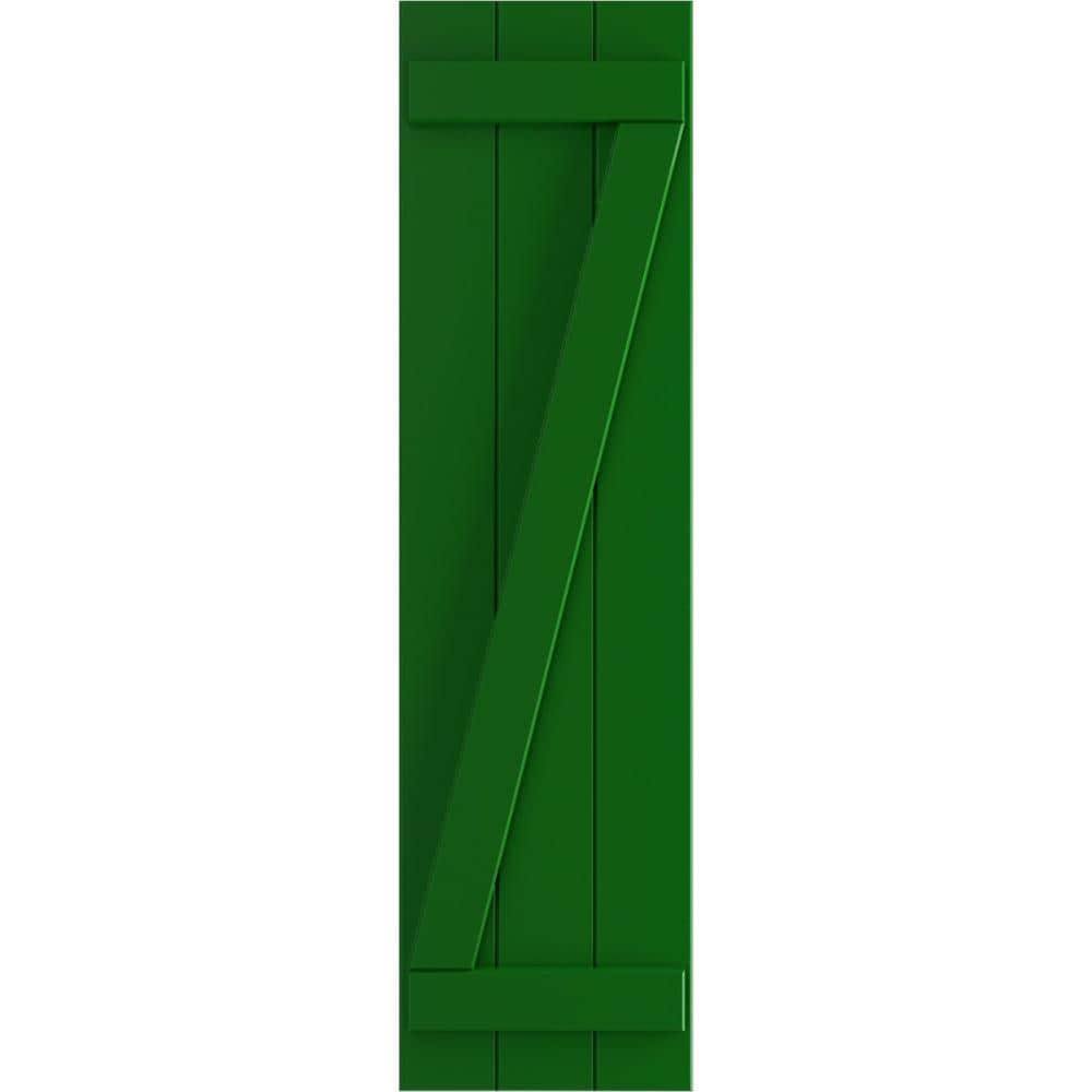 16 1/8x22W x 65x22H PVC Three Board Joined Board-n-Batten Shutters Q4928