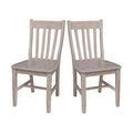 Washed Gray Taupe Solid Wood Dining Chair E88362
