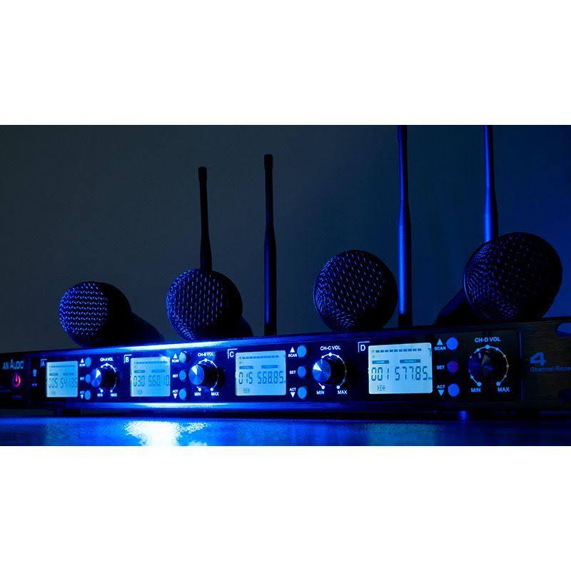 4-Channel Handheld Wireless Microphone System V810