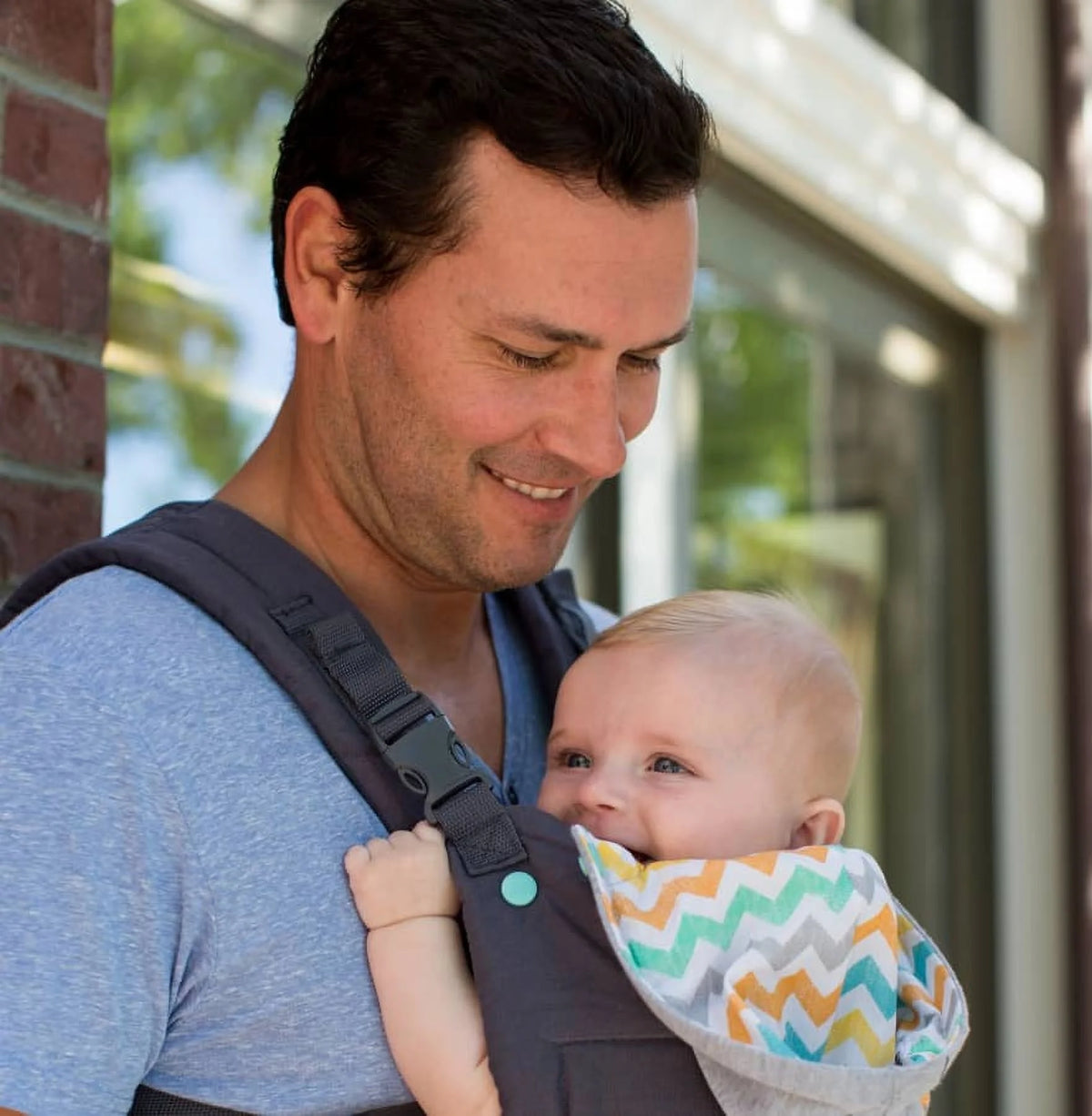Ergonomic Hoodie Baby Carrier, 2-Position, 12-40lbs G838625