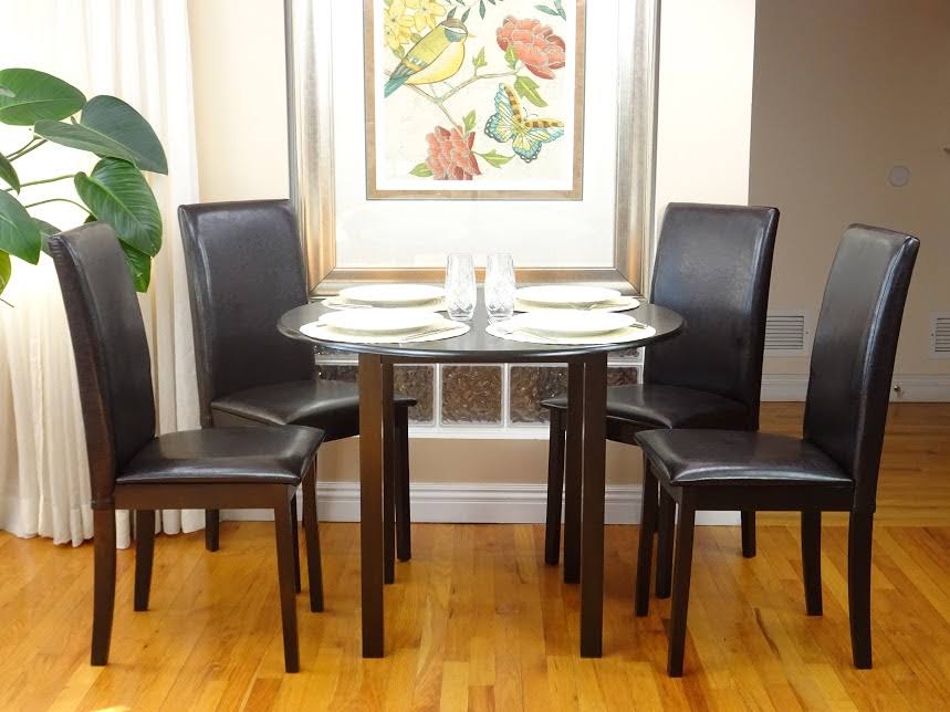 Classic Square Table and 2 Chairs Solid Wooden Espresso Brown M440726