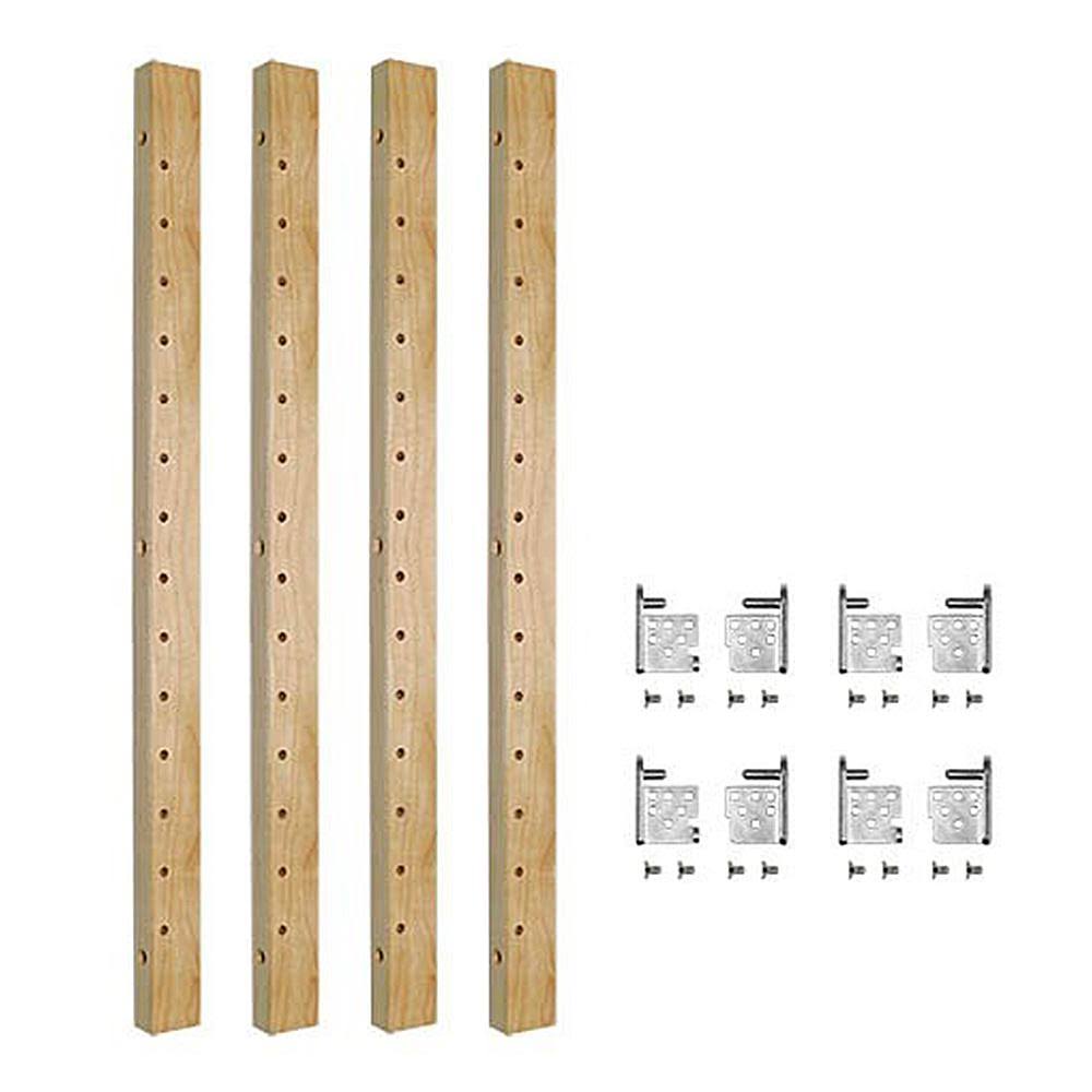 2-Tier Mounted Wood Cabinet Shelf in Brown K176
