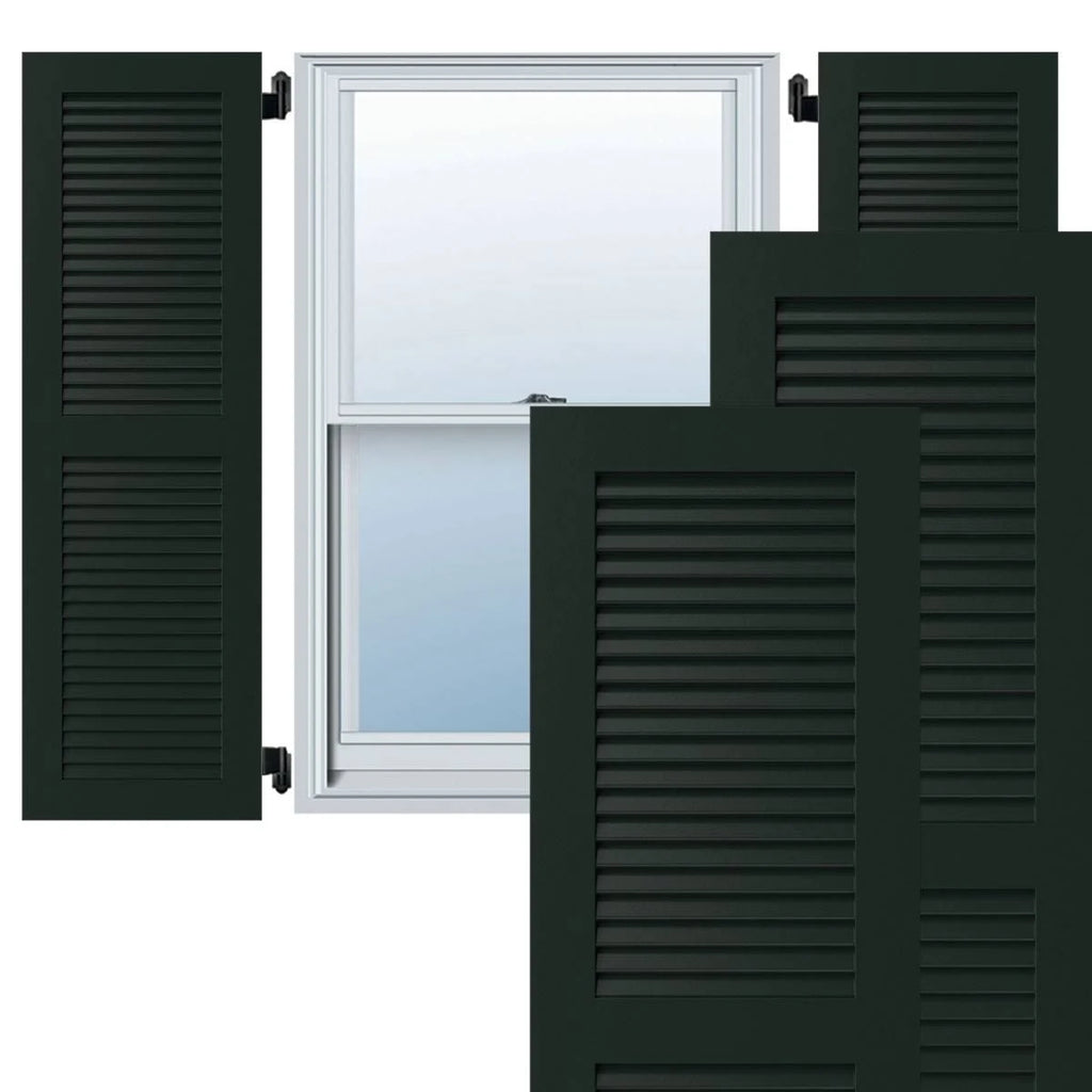 15x22W x 77x22H Exterior Composite Louvered Shutters (Per Pair) J71105