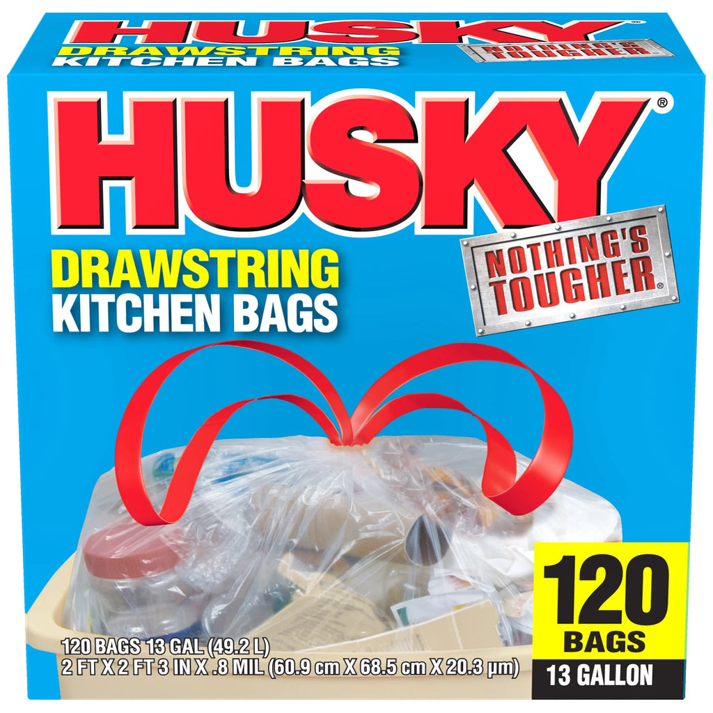 13 Gal Drawstring Clear Tall Kitchen Bag K11403