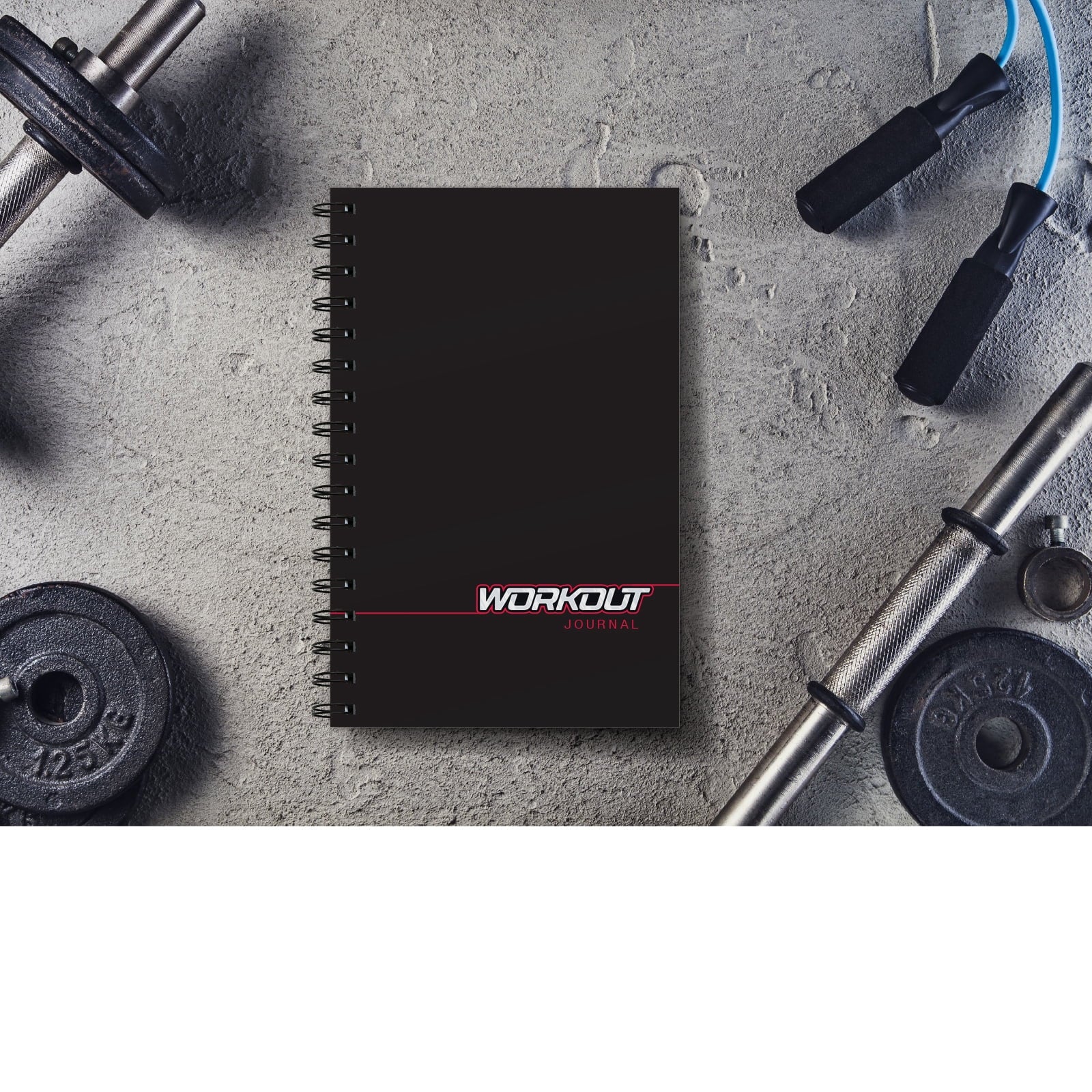 Workout Fitness Journal Nutrition Planner with Laminated Protective Cover C15765