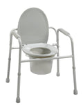 Welded Steel Commode with Plastic Armrests Z276589