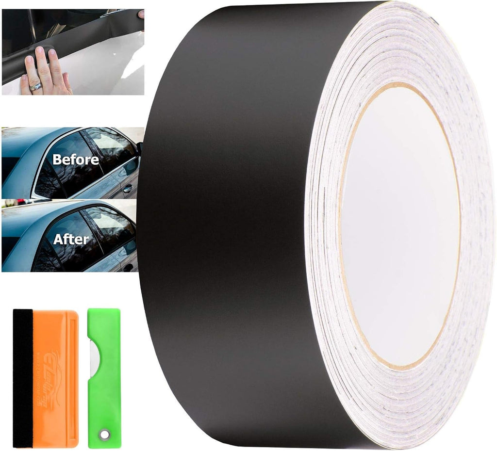 3D Carbon Fiber Black Vinyl Wrap Kit 2 x25Ft W132564
