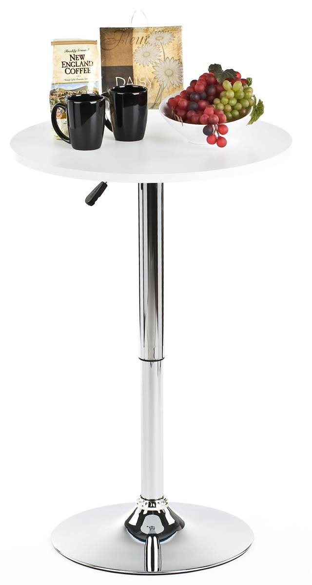 White Height Adjustable Bar Table R10744