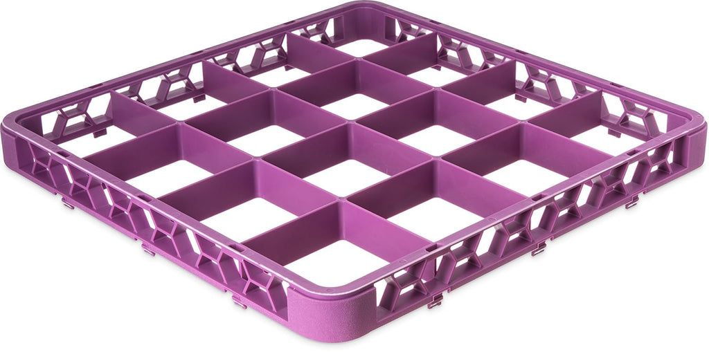 16 Compartment Divided Glass Rack Extender, Lavender, Pack of 2 D64474