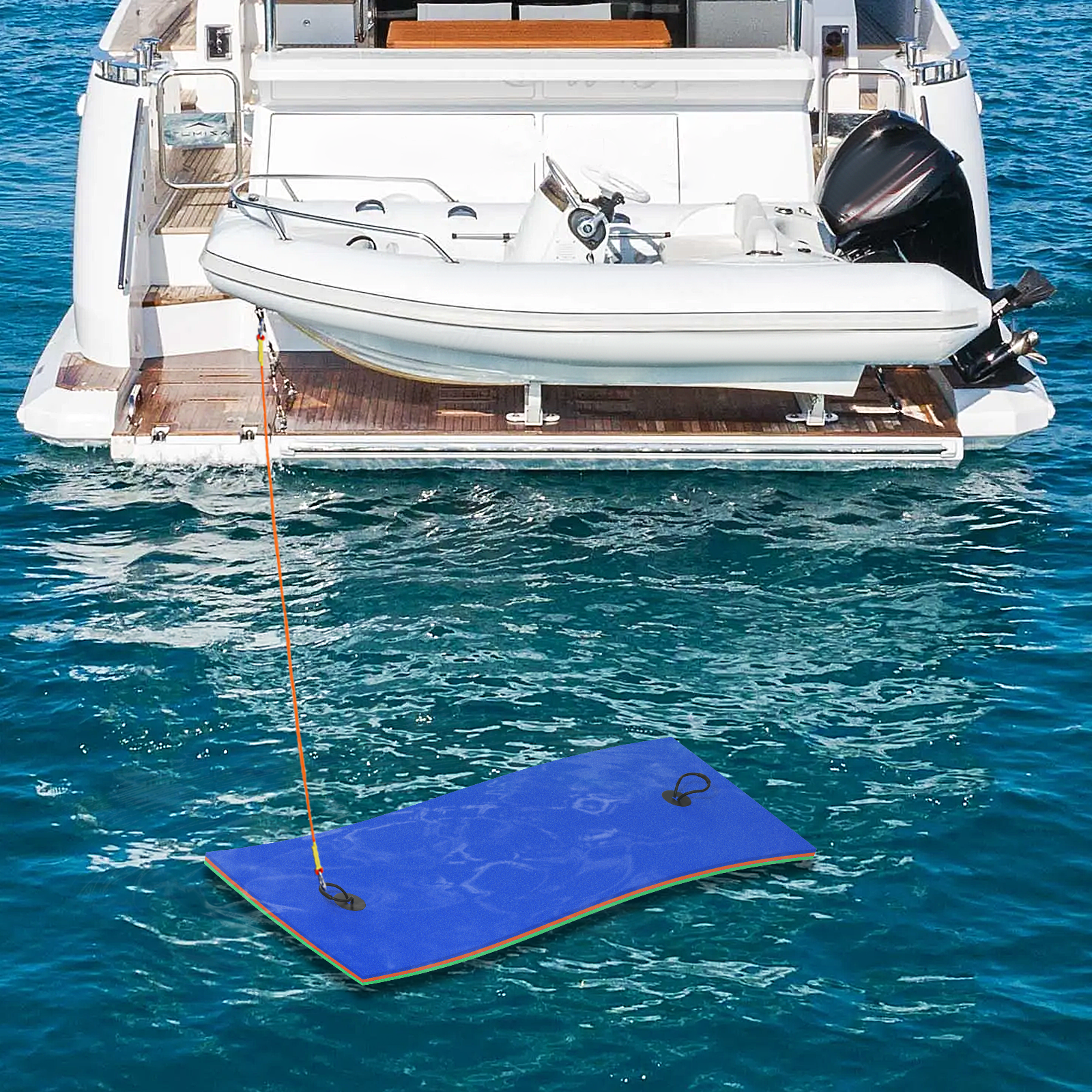 Blue 3-Layer XPE Foam Floating Water Mat C1481