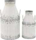 White Decorative Milk Can Pack of 2 J903