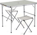 2-Person Folding Aluminum Picnic Table with 2 Stools Q301089