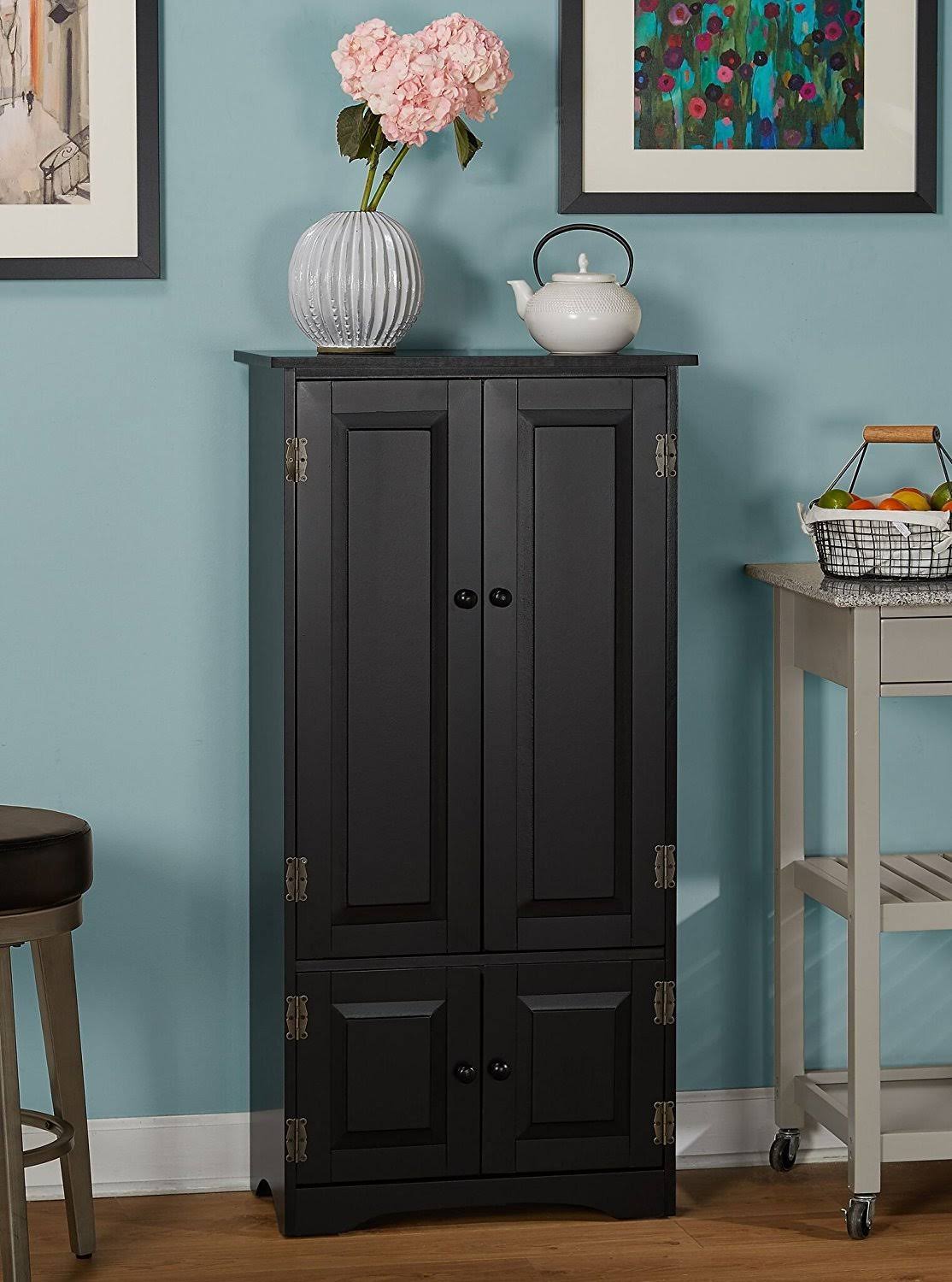 Tall Black Cabinet B844