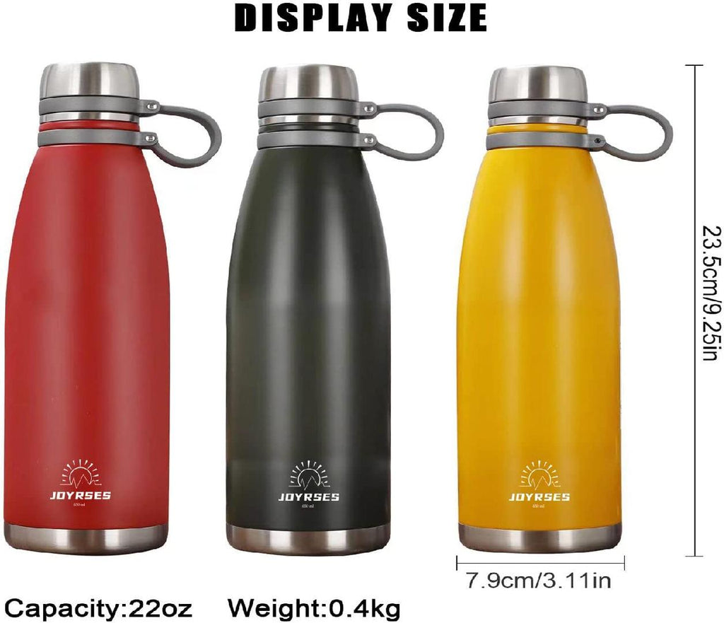 Stainless Steel Insulated Thermos Water Bottle 22oz Dark Blue S473581