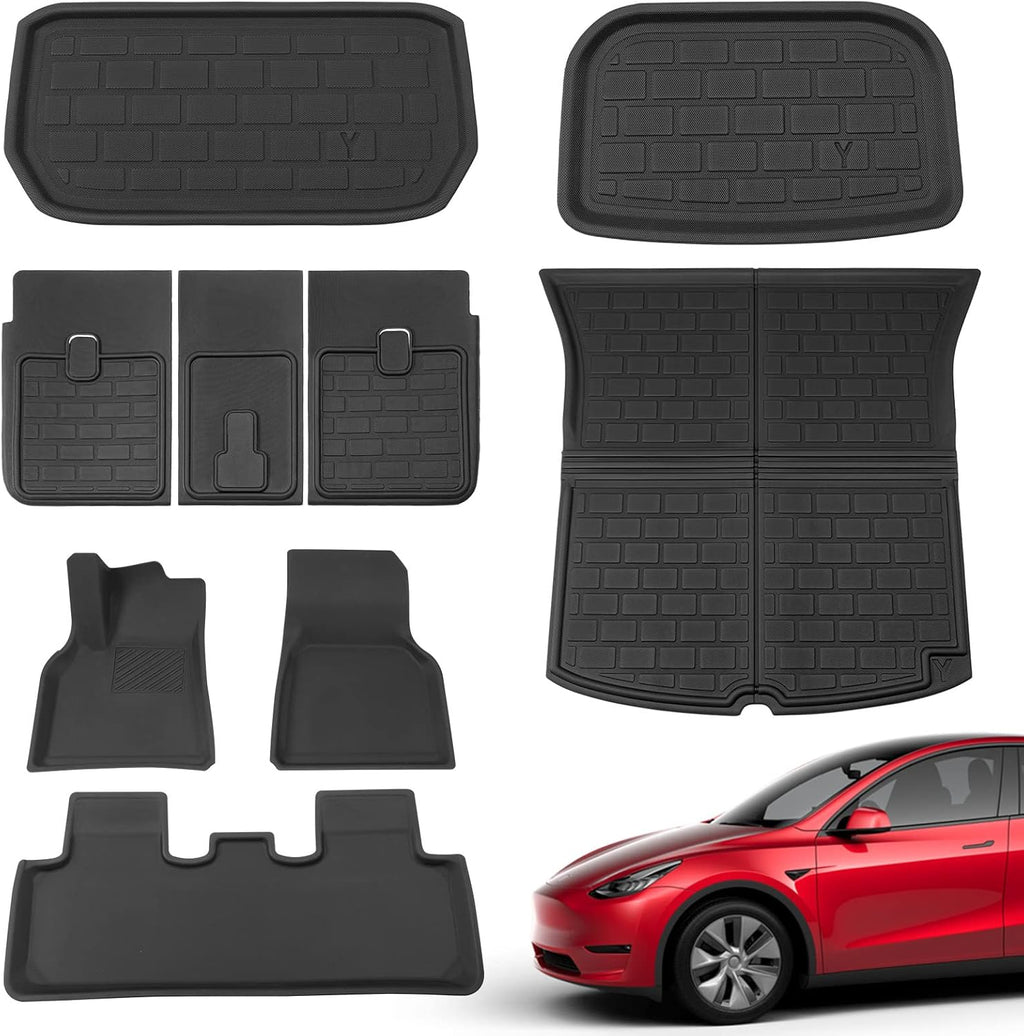 Tesla Model Y Trunk Mat Rear Storage Mat Cargo Liner Set of 9 Mats K5828