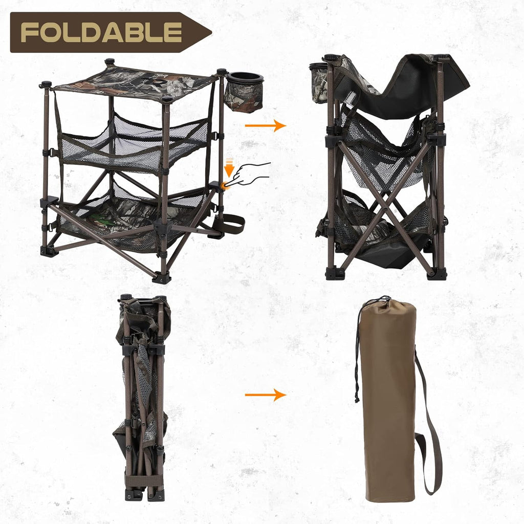 Portable Folding Camping Side Canvas Table 3 Layer D302
