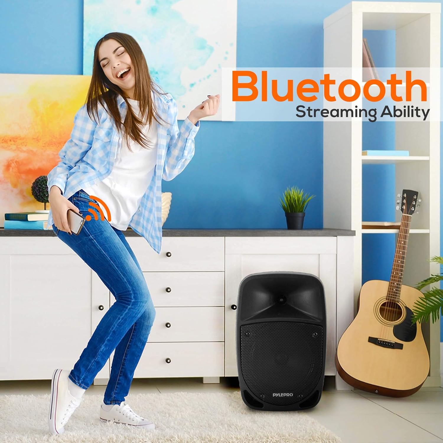 1200W Portable Bluetooth PA Speaker with UHF Wireless Microphone N888