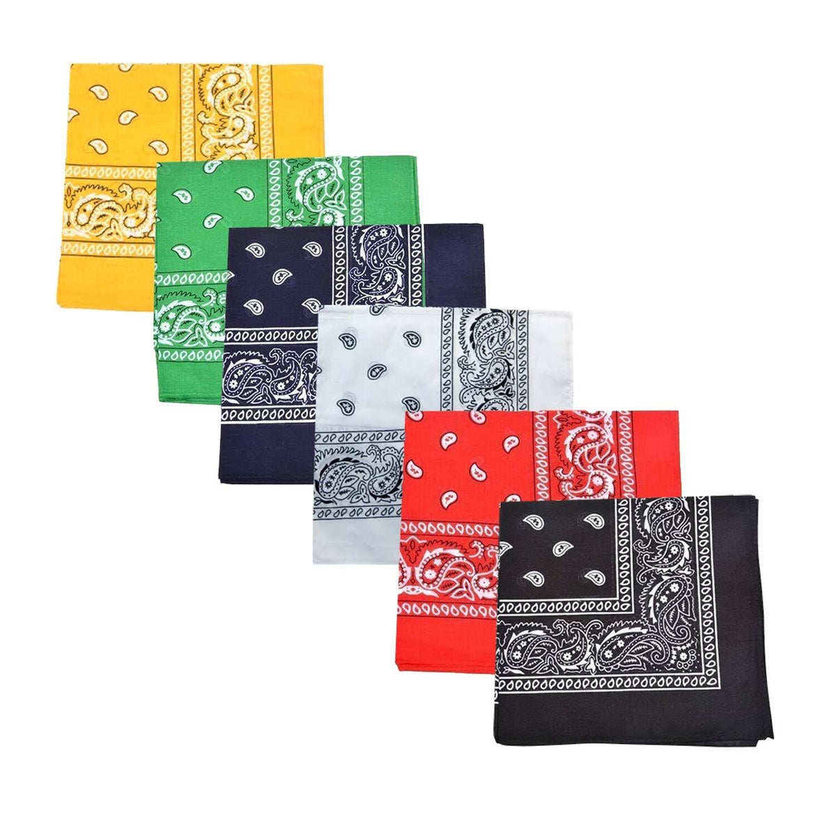 120 Paisley Polyester Double Sided Bandanas Q990450