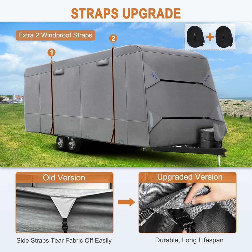 Heavy Duty 5 Layers RV Cover for 26'1 - 28' Motorhome with Gutter Spout Covers N9010