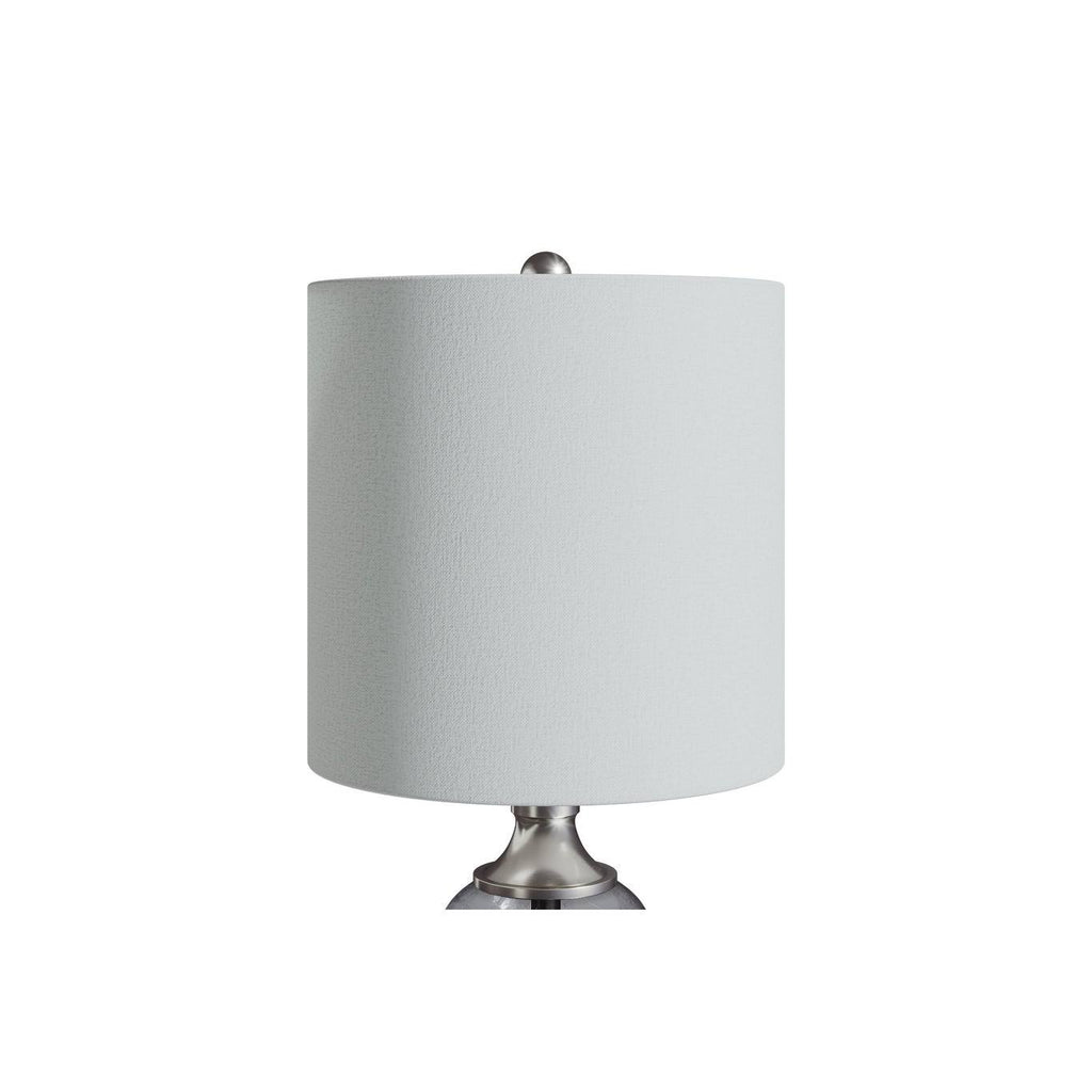 Clear Seeded Glass Accent Lamp Set of 2 U647