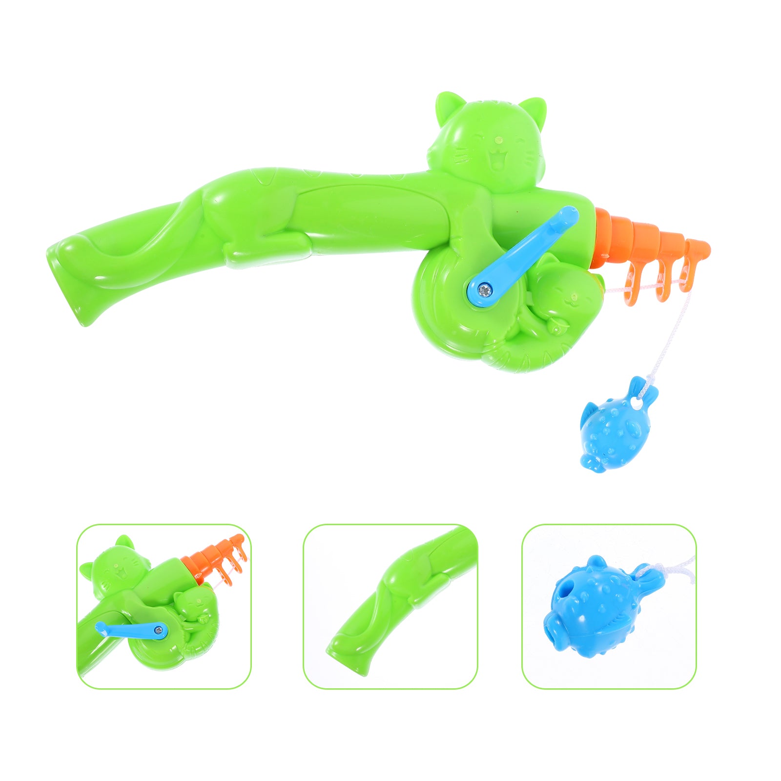 3Pcs Plastic Fishing Rods Kids Magnetic Fishing Pole Toys D16823