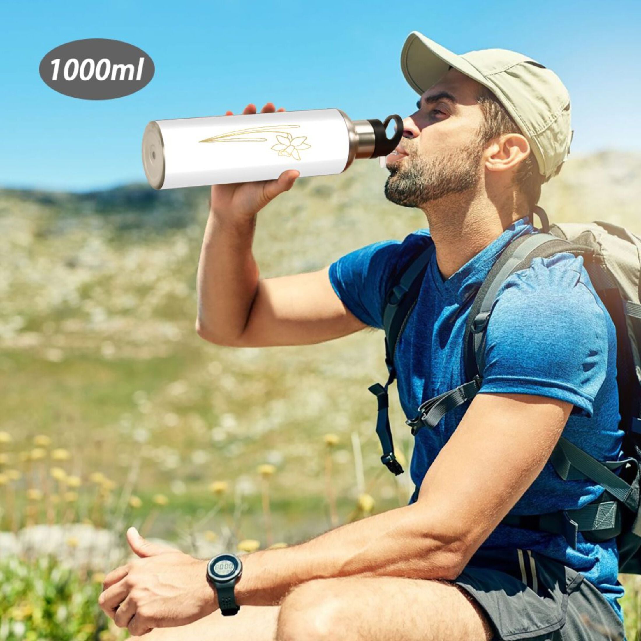 Stainless Steel Insulated Water Bottle with Straw Lid O127