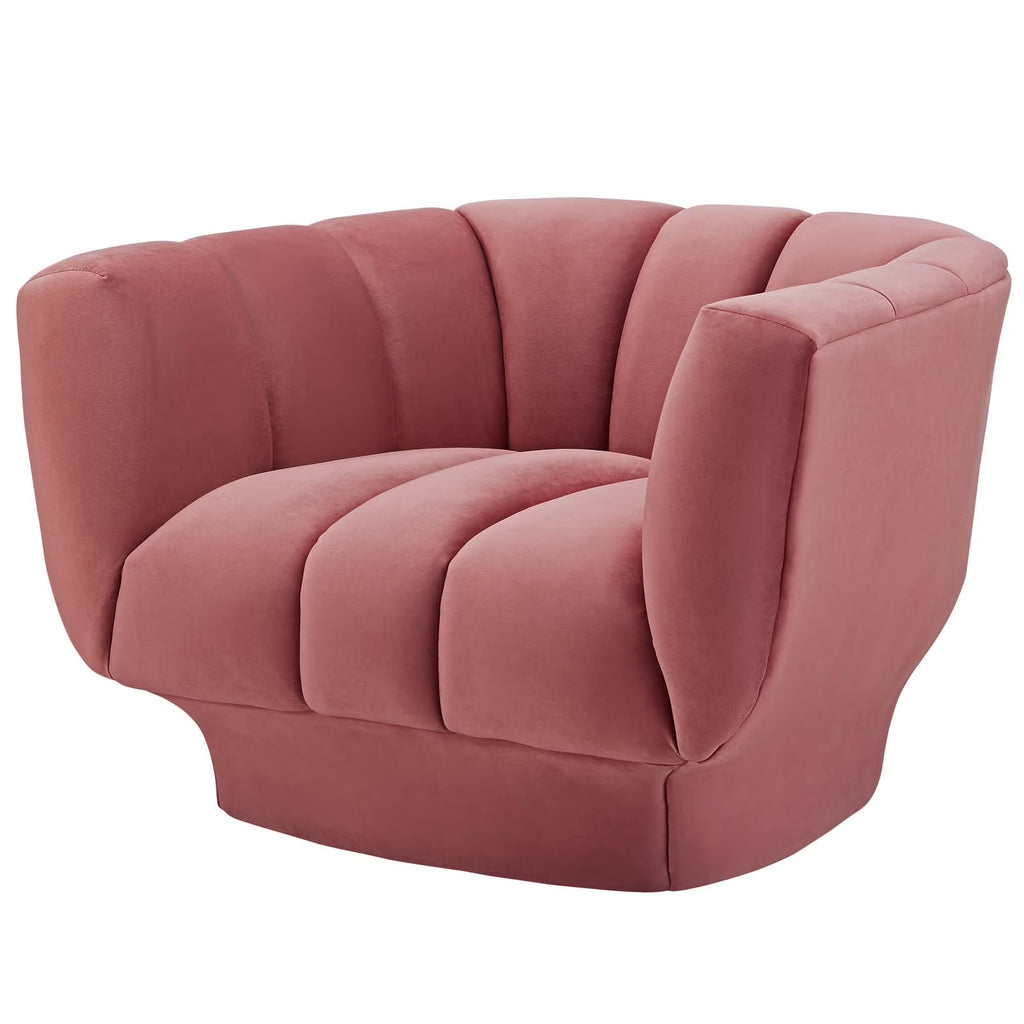 Pink Velvet Accent Side Chair Z879230