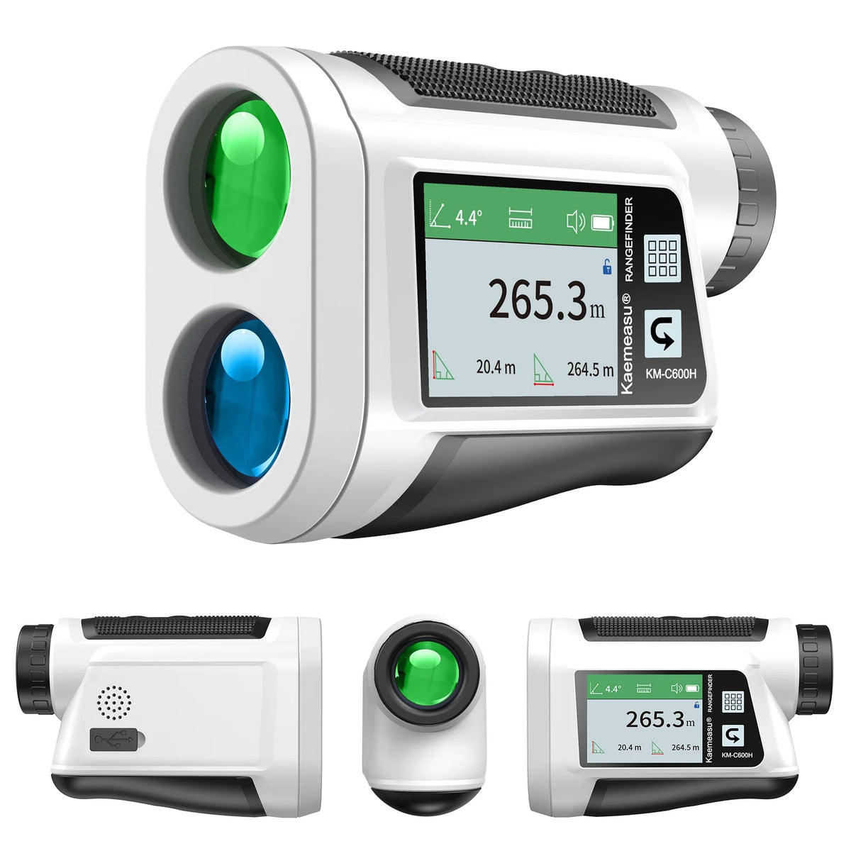 Rangefinder with LCD Touch Screen 6X Magnification 600M / 800M USB Rechargeable Distance Meter M24895