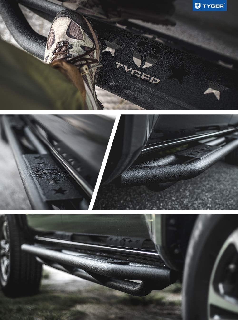 Textured Black Side Step Running Boards A883427