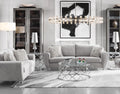 Light Gray Fabric Sofa & Loveseat Set 2 Pcs O53476