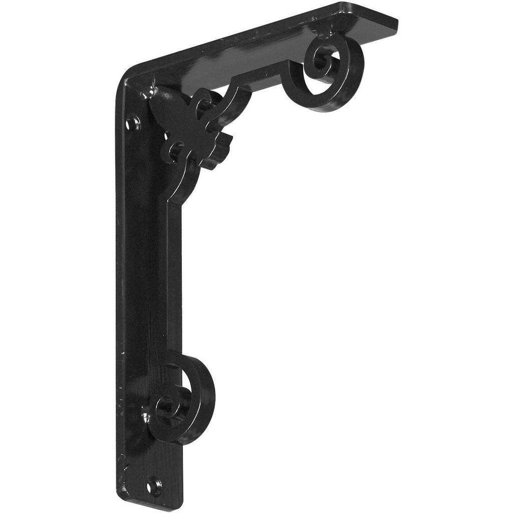 Wrought Iron Bracket Antiqued Silver Q1138
