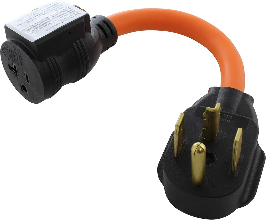 4-Prong 220-Volt Plug to 120-Volt 15/20Amp Household Female Adapter Cord, Pack of 2 P536