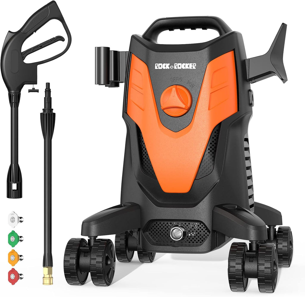 3000PSI 2.5GPM Portable Electric Pressure Washer with 4 Quick Connect Nozzles Q707