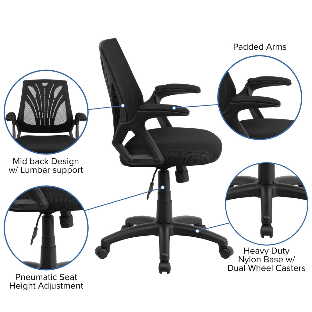 Black Mesh Chair with Mesh Seat M325