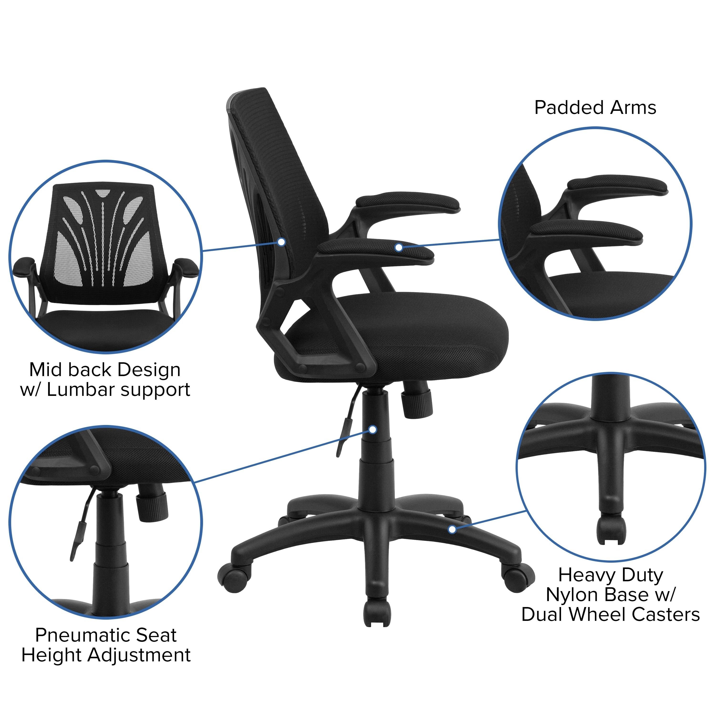 Black Mesh Chair with Mesh Seat M325