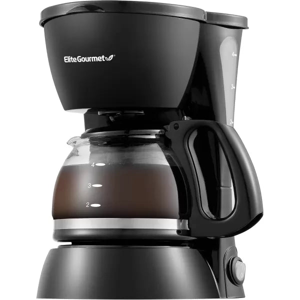 5-Cup Automatic Brew & Drip Coffee Maker with Reusable Filter (Black) C675